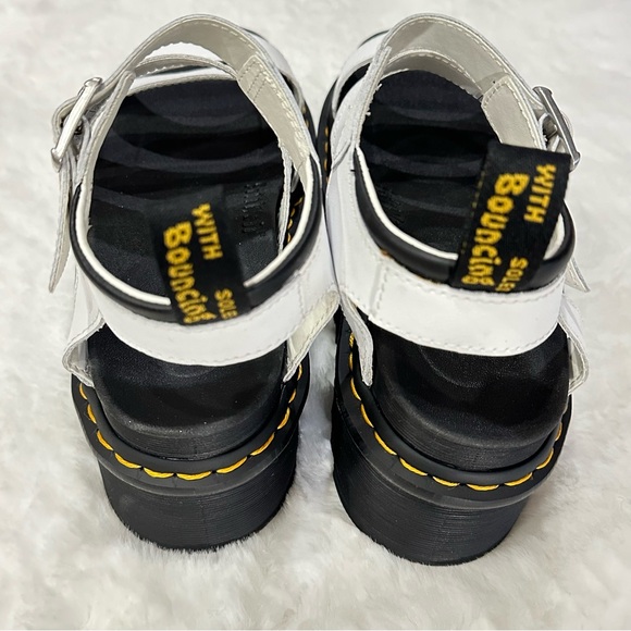 Dr. Martens Blaire Platform Sandal Leather Ankle Strap Buckle Bulky Scrappy - Picture 10 of 16